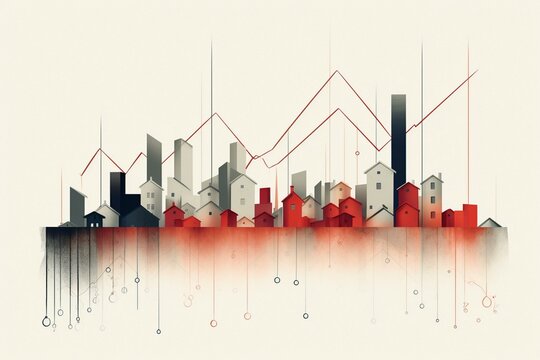 Illustration Of A Real Estate Graph. Generative AI