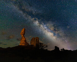 Milky Way over Balanced Rock