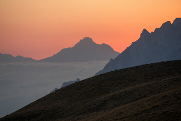 Obraz premium Mountain landscape in Turkey at sunset