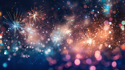 Obraz premium New Year's Fireworks Display
