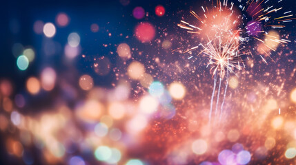 New Year's Eve Fireworks Bokeh