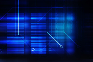 2d illustration Abstract futuristic electronic circuit technology background
