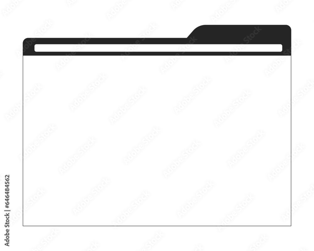 Poster nineties file folder flat monochrome isolated vector object. retro organization archive computer. ed