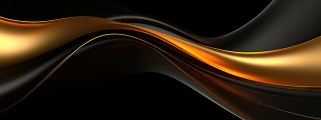 Fototapeta premium Radiant gold waves cascade diagonally.