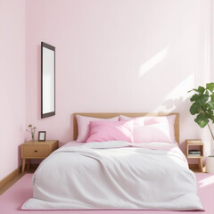 modern pink bedroom