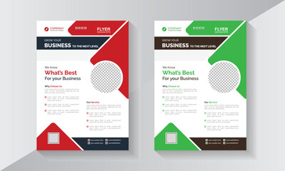 Flyer design for business, gym, education and restaurant etc. Brochure in A4 size with colorful design.
