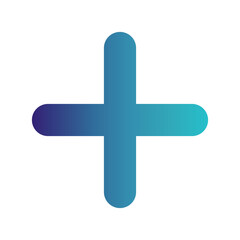 Add icon vector, add icon illustration in gradient color isolated on white background. 