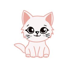 Cute cat, illustration 