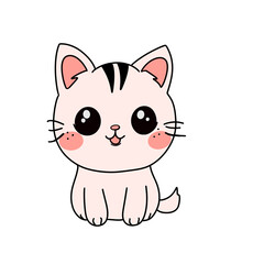 Cute cat, illustration 