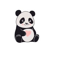 Cartoon panda, illustration 