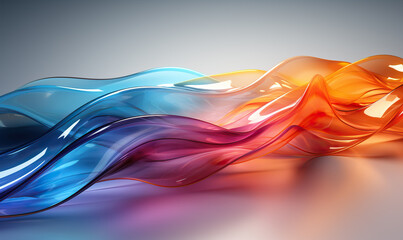 Colorful wavy background, luxurious fabric texture, abstract background design.