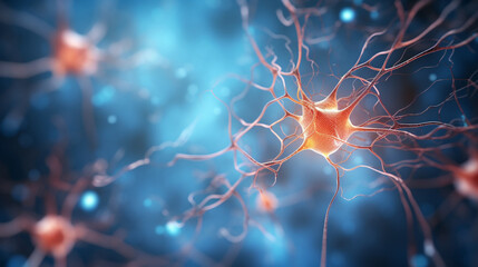 neurons and nerve synapses in the body, generative ai