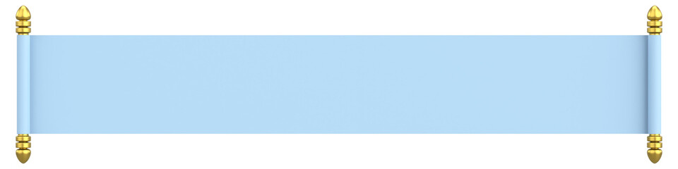 Scroll paper. Text box. 3D illustration.