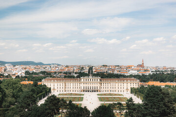 Fototapeta na wymiar View over Schönbrunn Palace, Vienna, Austria