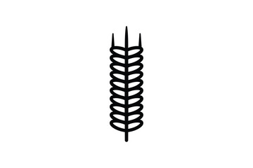 Wheat Icon. Icon related to Farming And Farm. Suitable for web site design, app, user interfaces. Line icon style. Simple vector design editable
