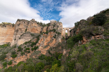 Fototapeta na wymiar El famoso Tajo de Ronda, Andalucía