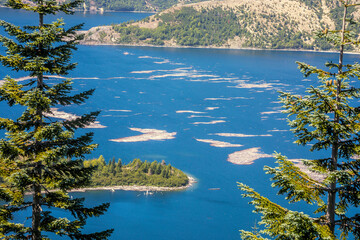 Spirit Lake near Mount Saint Helens in Washington state