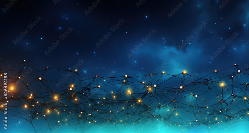 Aufkleber concept of big data, machine learning, artificial intelligence, global network.global connecting poi