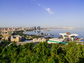 Fototapeta na wymiar Aerial view of Baku