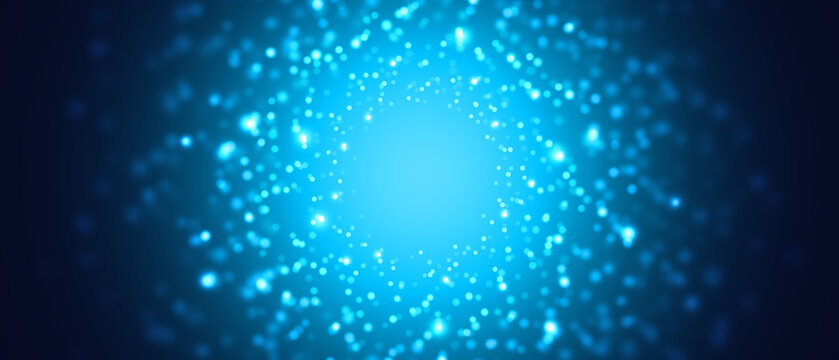 Science abstract web banner with blur effect