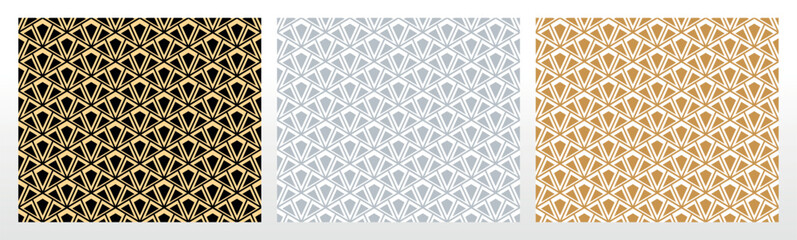 Set of abstract geometric patterns. Seamless vector backgrounds. Colored ornaments Graphic modern patterns Simple lattice graphic design