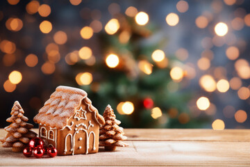 Christmas Gingerbread Man House Tree Cookies Generative AI