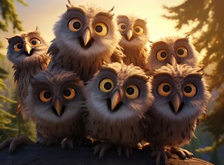 A group of owls