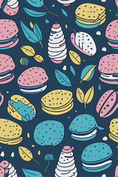 Gorgeous Treats, Colorful Macarons Patterns