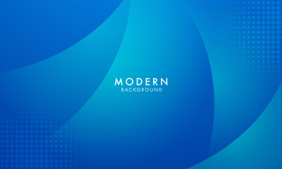Modern blue gradient background with dynamic layer shapes composition