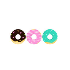 donuts isolated on white background