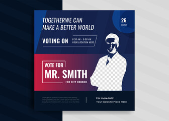 Political poster design for event campaign poster template banner