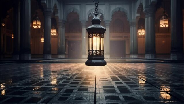 Ramadan Lantern Background Loop 4k