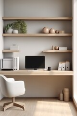 Fototapeta premium Modern Home Office Interior.