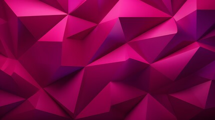 Obraz premium Abstract 3D Background of triangular Shapes in fuchsia Colors. Modern Wallpaper of geometric Patterns 