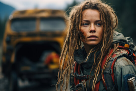 apocalypse survivor girl generative ai