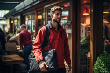 the delivery courier came to pick up the order generative ai