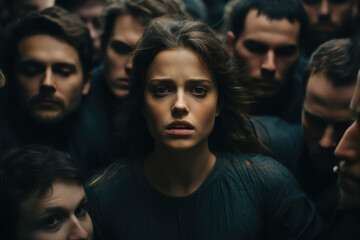 frightened girl social phobia generative ai