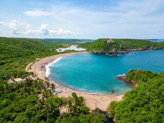 Obraz premium Vista aerea de una playa en Jalisco Mexico 