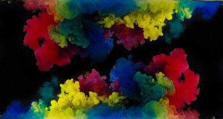 colorful smoke on dark background