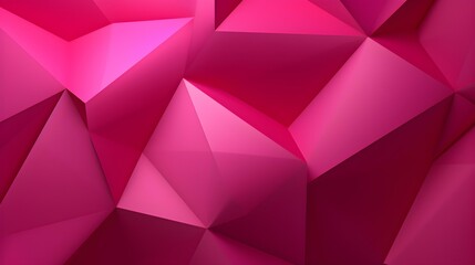 Abstract 3D Background of triangular Shapes in hot pink Colors. Modern Wallpaper of geometric Patterns
