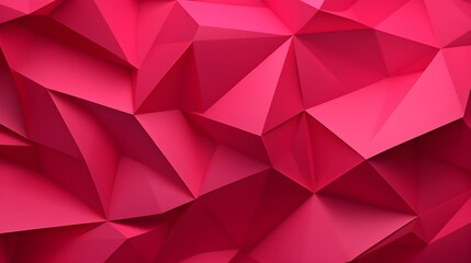 Obraz premium Abstract 3D Background of triangular Shapes in hot pink Colors. Modern Wallpaper of geometric Patterns 