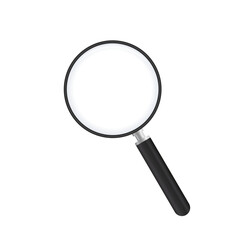 Search icon vector. Magnifying glass with Transparent Background. Magnifier, big tool instrument. Magnifier loupe search. Business Analysis symbol. Vector illustration