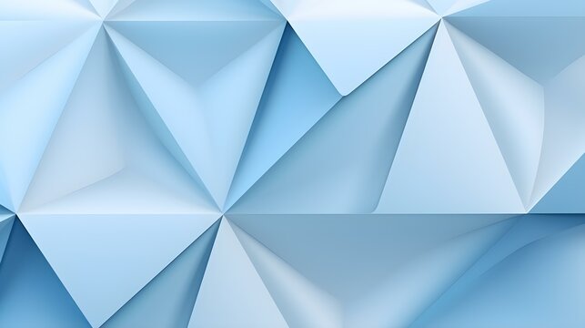 Fototapeta Abstract 3D Background of triangular Shapes in light blue Colors. Modern Wallpaper of geometric Patterns 