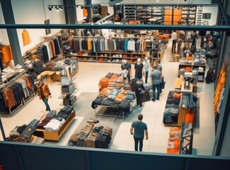 Obraz premium Big modern clothing shop