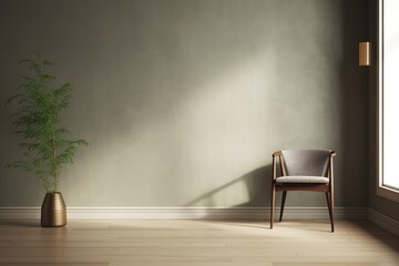 Empty home interior wall mock-up
