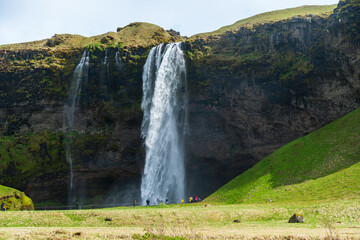 waterfall in the mountains