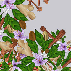 handdrawn saudi coffee illustration 