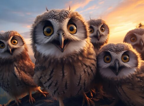 A group of owls