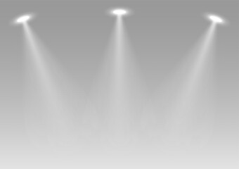Spotlight or Light Beam Background. Vector Illustration. 