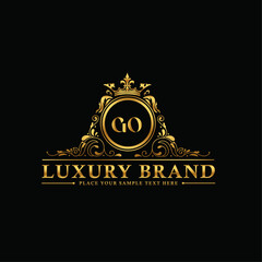 Letter GO luxury brand Logo